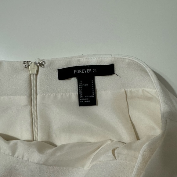 White Mini A-Line Skirt - Picture 2 of 4